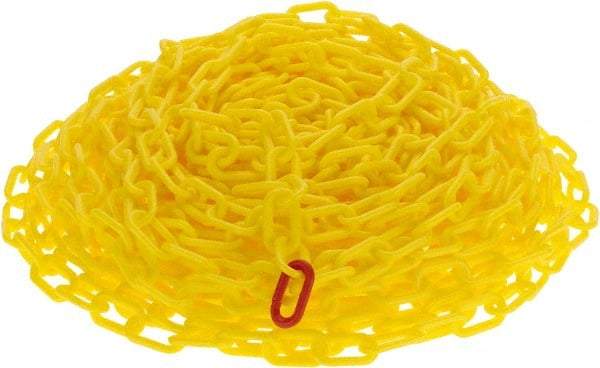NMC - 100' Long x 2" Wide Plastic Chain - Yellow - Exact Industrial Supply