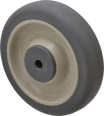 Albion - 5 Inch Diameter x 1-1/4 Inch Wide, Rubber Caster Wheel - 250 Lb. Capacity, 1-9/16 Inch Hub Length, 3/8 Inch Axle Diameter, Ball Bearing - Exact Industrial Supply
