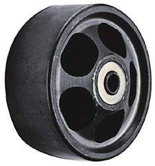 Albion - 8 Inch Diameter x 2-1/2 Inch Wide, Semi-Steel Caster Wheel - 1,650 Lb. Capacity, 2-15/16 Inch Hub Length, 1/2 Inch Axle Diameter, Roller Bearing - Exact Industrial Supply
