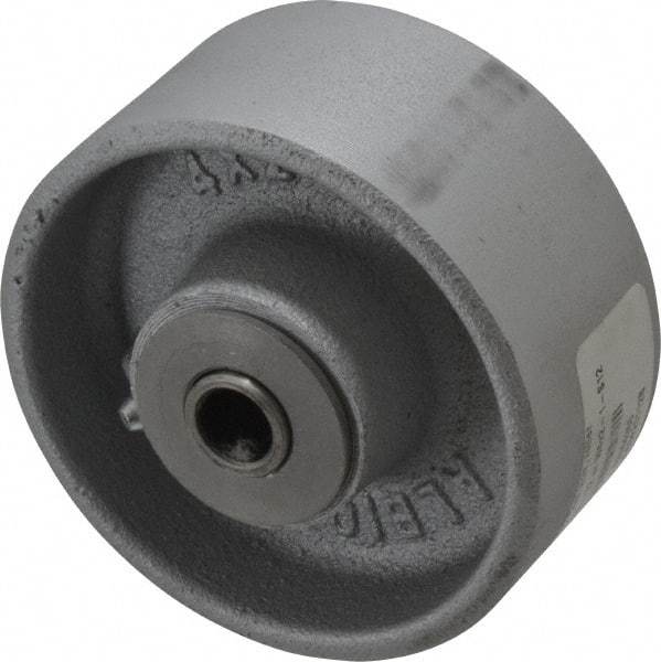 Albion - 4 Inch Diameter x 2 Inch Wide, Semi-Steel Caster Wheel - 900 Lb. Capacity, 2-3/8 Inch Hub Length, 1/2 Inch Axle Diameter, Roller Bearing - Exact Industrial Supply