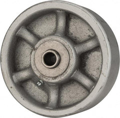 Albion - 5 Inch Diameter x 2 Inch Wide, Semi-Steel Caster Wheel - 1,500 Lb. Capacity, 2-3/8 Inch Hub Length, 1/2 Inch Axle Diameter, Roller Bearing - Exact Industrial Supply