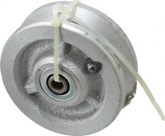 Albion - 4 Inch Diameter x 1-1/2 Inch Wide, Cast Iron Caster Wheel - 600 Lb. Capacity, 1-3/4 Inch Hub Length, 3/8 Inch Axle Diameter, Roller Bearing - Exact Industrial Supply