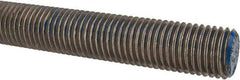 Made in USA - 1-8 UNC (Coarse), 6' Long, Stainless Steel Threaded Rod - Right Hand Thread - Exact Industrial Supply