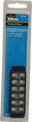 Ideal - 6 Poles, 300 Volt, 30 Amp, -40 to 266°F, Polyester Thermoplastic, Polyester Thermoplastic Multipole Terminal Block - Zinc Plated Steel, 22 to 12 AWG Compatibility, 0.56 Inch High - Exact Industrial Supply