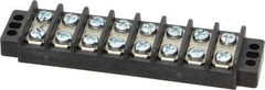 Ideal - 8 Poles, 300 Volt, 30 Amp, -40 to 266°F, Polyester Thermoplastic, Polyester Thermoplastic Multipole Terminal Block - Zinc Plated Steel, 22 to 12 AWG Compatibility, 0.56 Inch High - Exact Industrial Supply