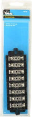 Ideal - 8 Poles, 600 Volt, 60 Amp, -40 to 266°F, Polyester Thermoplastic, Polyester Thermoplastic Multipole Terminal Block - Nickle Plated Brass, 22 to 6 AWG Compatibility, 1-1/4 Inch High - Exact Industrial Supply