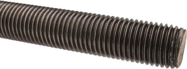 Value Collection - 1-1/4-7 UNC (Coarse), 6' Long, Alloy Steel Threaded Rod - Right Hand Thread - Exact Industrial Supply