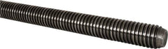 Value Collection - 1-1/2-6 UNC (Coarse), 6' Long, Alloy Steel Threaded Rod - Plain Finish, Right Hand Thread - Exact Industrial Supply