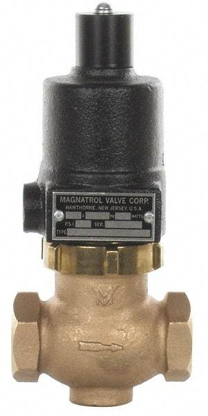 Magnatrol Valve - 1" Port, 2 Way, Bronze Solenoid Valve - Normally Open - Exact Industrial Supply
