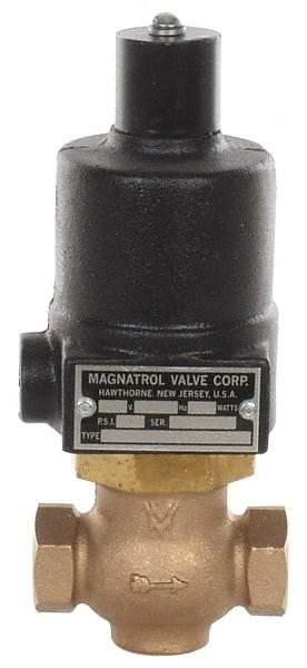 Magnatrol Valve - 1/2" Port, 2 Way, Bronze Solenoid Valve - Normally Open - Exact Industrial Supply