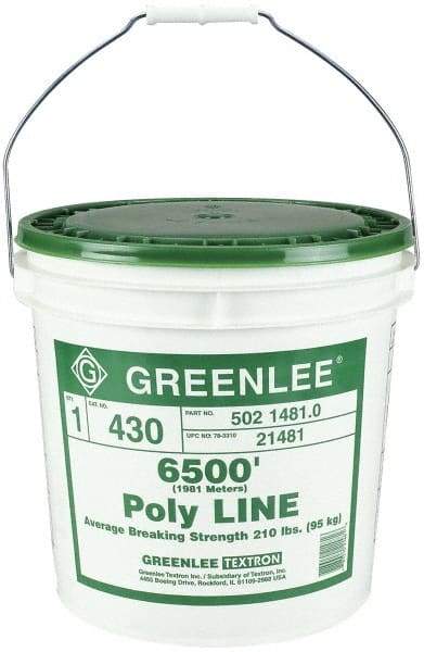 Greenlee - 5,200 Ft. Long, Polyline Rope - 240 Lb. Breaking Strength - Exact Industrial Supply