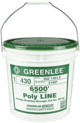 Greenlee - 6,500 Ft. Long, Polyline Rope - 210 Lb. Breaking Strength - Exact Industrial Supply