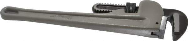 Value Collection - 14" Aluminum Straight Pipe Wrench - 2" Pipe Capacity - Exact Industrial Supply