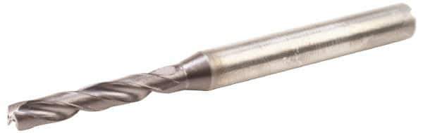 Kennametal - 8.8mm 180° Spiral Flute Solid Carbide Screw Machine Drill Bit - Right Hand Cut, 47mm Flute Length, 89mm OAL, Flat-Bottom Point, Straight Shank, Through Coolant - Exact Industrial Supply