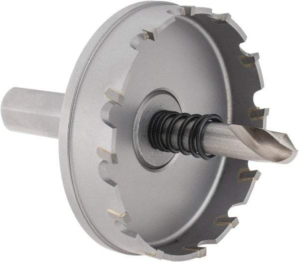 Hougen - 2-1/2" Diam, 1/8" Cutting Depth, Hole Saw - Carbide-Tipped Saw, Toothed Edge - Exact Industrial Supply