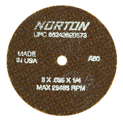 8 x .060 x 1-1/4" - A60-OBNA2 - Gemini Resin Bond Reinforced Cut-Off Wheel - Exact Industrial Supply