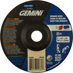 6 × 1/8 × 7/8″ Gemini Long Life Grinding Wheel A 24 T Type 27 - Exact Industrial Supply