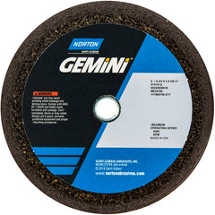 ‎6″ / 4-3/4″ × 2″ × 5/8″-11-Gemini Snagging Wheel Type 11-Flaring Cup 16 Grit Aluminum Oxide - Exact Industrial Supply