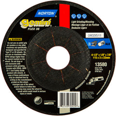‎4-1/2″ × 1/8″ × 7/8″ Gemini Non-Woven Depressed Center Wheel Type 27 36 Grit - Exact Industrial Supply