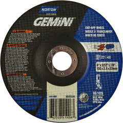 6″ × 3/32″ × 7/8″ Gemini Non-Woven Depressed Center Wheel Type 27 30 Grit - Exact Industrial Supply