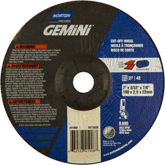 7″ × 3/32″ × 7/8″ Gemini Non-Woven Depressed Center Wheel Type 27 24 Grit - Exact Industrial Supply