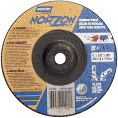 4″ × 1/8″ × 3/8″ NorZon Plus Non-Woven Depressed Center Wheel Type 27 - Exact Industrial Supply