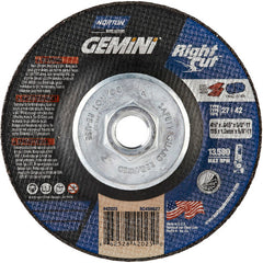 ‎4-1/2 x .045 × 5/8 - 11″ Gemini RightCut Cutting Wheel A 24 T BDA3 Type 27/42 - Exact Industrial Supply