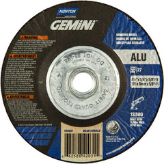 ‎4-1/2″ × 1/4″ × 5/8″ Gemini Non-Woven Depressed Center Wheel Type 27 - Exact Industrial Supply