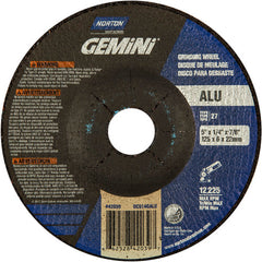 5″ × 1/4″ × 7/8″ Gemini Non-Woven Depressed Center Wheel Type 27 46 Grit Aluminum Oxide - Exact Industrial Supply