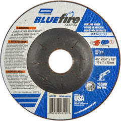 ‎4-1/2″ × 1/4″ × 7/8″ BlueFire Non-Woven Depressed Center Wheel Type 27 - Exact Industrial Supply