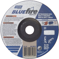 6″ × 1/8″ × 7/8″ BlueFire Non-Woven Depressed Center Wheel Type 27 Zirconia Alumina / Aluminum Oxide - Exact Industrial Supply