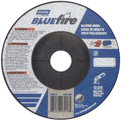 5 × 1/4 × 7/8″ BlueFire Grinding Wheel ZA 24 S Type 27 - Exact Industrial Supply
