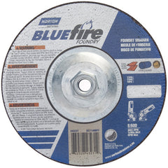 7″ × 1/4″ × 5/8″ BlueFire Non-Woven Depressed Center Wheel Type 27 Zirconia Alumina / Aluminum Oxide - Exact Industrial Supply
