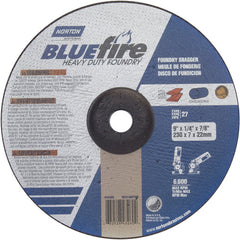 9″ × 1/4″ × 7/8″ BlueFire Non-Woven Depressed Center Wheel Type 27 Zirconia Alumina / Aluminum Oxide - Exact Industrial Supply