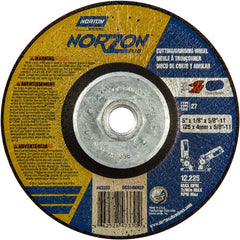 5″ × 1/8″ × 5/8″ NorZon Plus Non-Woven Depressed Center Wheel Type 27 - Exact Industrial Supply