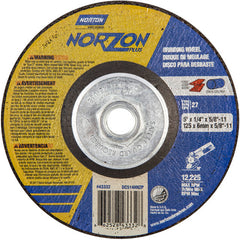 5″ × 1/4″ × 5/8″ NorZon Plus Non-Woven Depressed Center Wheel Type 27 - Exact Industrial Supply