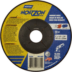 5″ × 1/4″ × 7/8″ NorZon Plus Non-Woven Depressed Center Wheel Type 27 - Exact Industrial Supply