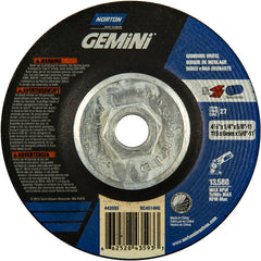 ‎4-1/2 × 1/4 × 5/8 - 11″ Gemini Grinding Wheel A 24 S BDA Type 27 - Exact Industrial Supply
