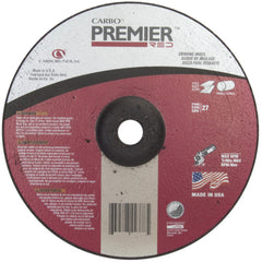 5″ × 0.045″ × 7/8″ - Zirconia Alumina - Premier Redcut - Depressed Center Wheel - Exact Industrial Supply