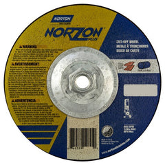 ‎7″ × 1/8″ × 5/8″-11 NorZon Plus Non-Woven Depressed Center Wheel Type 27 - Exact Industrial Supply