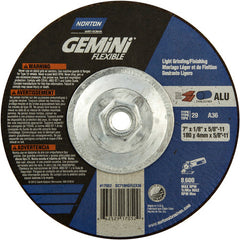 ‎7″ × 1/8″ × 5/8″-11 Charger Non-Woven Depressed Center Wheel Type 29 36 Grit - Exact Industrial Supply