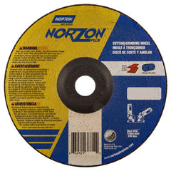 7″ × 1/8″ × 7/8″ NorZon Plus Non-Woven Depressed Center Wheel Type 27 - Exact Industrial Supply