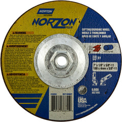 7″ × 1/8″ × 5/8″ NorZon Plus Non-Woven Depressed Center Wheel Type 27 - Exact Industrial Supply