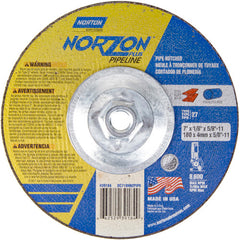 7″ × 1/8″ × 5/8″ NorZon Plus Non-Woven Depressed Center Wheel Type 27 - Exact Industrial Supply
