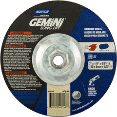 ‎7 × 1/4 × 5/8 - 11″ Gemini Long Life Grinding Wheel A 24 S Type 27 - Exact Industrial Supply