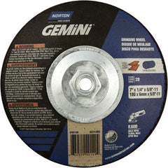 7″ × 1/4″ × 5/8″ Gemini Non-Woven Depressed Center Wheel Type 28 Saucer - Exact Industrial Supply