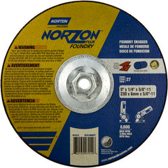 9″ × 1/4″ × 5/8″ NorZon Plus Non-Woven Depressed Center Wheel Type 27 - Exact Industrial Supply