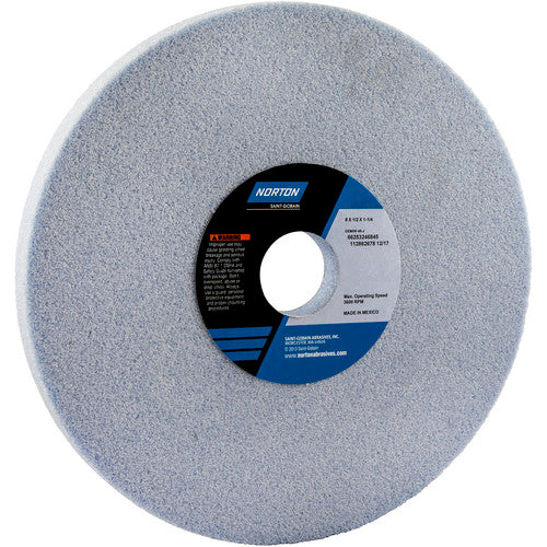 ‎8″ × 1/2″ × 1-1/4″ Gemini Toolroom Wheel Type 01 Straight 46 Grit Aluminum Oxide - Exact Industrial Supply