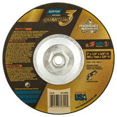‎7″ × 1/4″ × 5/8″-11 - T27 - Quantum 3 Depressed Center Wheel - Exact Industrial Supply