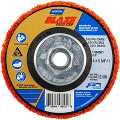 ‎4-1/2 × 5/8 - 11″ Bear-Tex Blaze Rapid Strip Non-Woven Depressed Center Disc Ceramic Alumina Extra Coarse Grit Type 27 - Exact Industrial Supply